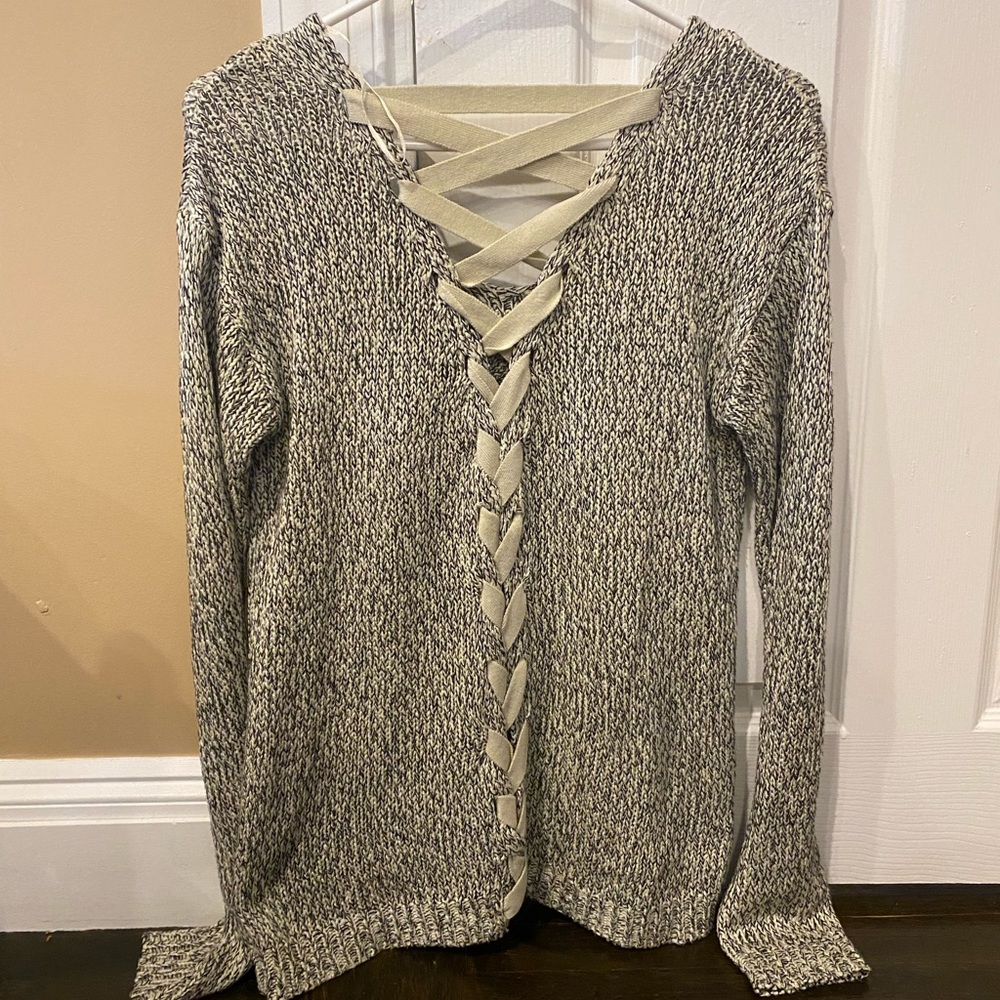 Heather gray sweater
